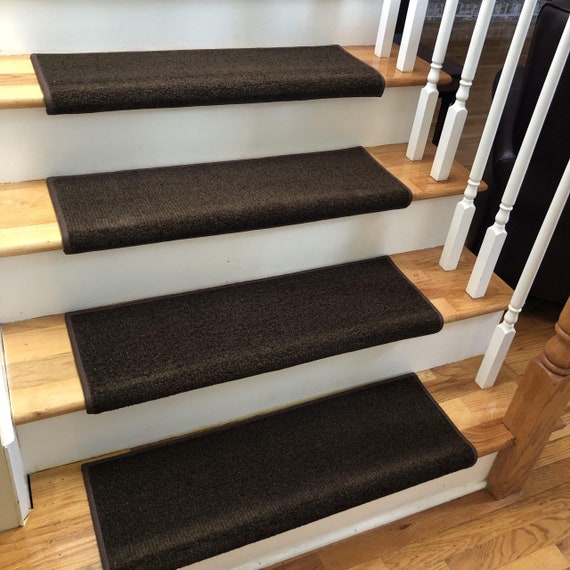 Charade Cappuccino 100% New Zealand Wool! - True Bullnose® Padded Carpet Stair Tread (Sold Each)