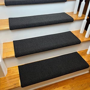 Reemplazo de alfombra para escalones de escalera Matrix Evening Fade 100 % lana de Nueva Zelanda - True Bullnose® - Estilo, comodidad y seguridad (se vende por unidad)