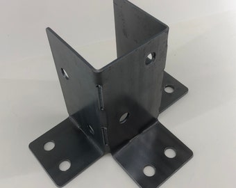 PostHugger™ Three-Sided Post Bases AND MORE For 6x6 Wood Posts | Shop Table Pergola Brackets | 1/8" Plate Steel USA