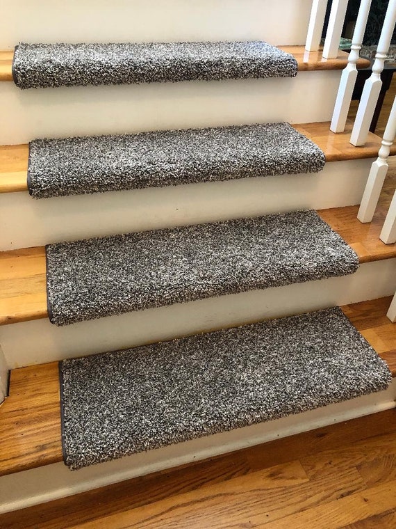 Ready to ship!  Dream On Stone Path True Bullnose® Padded Carpet Stair Treads (Sold Individually)