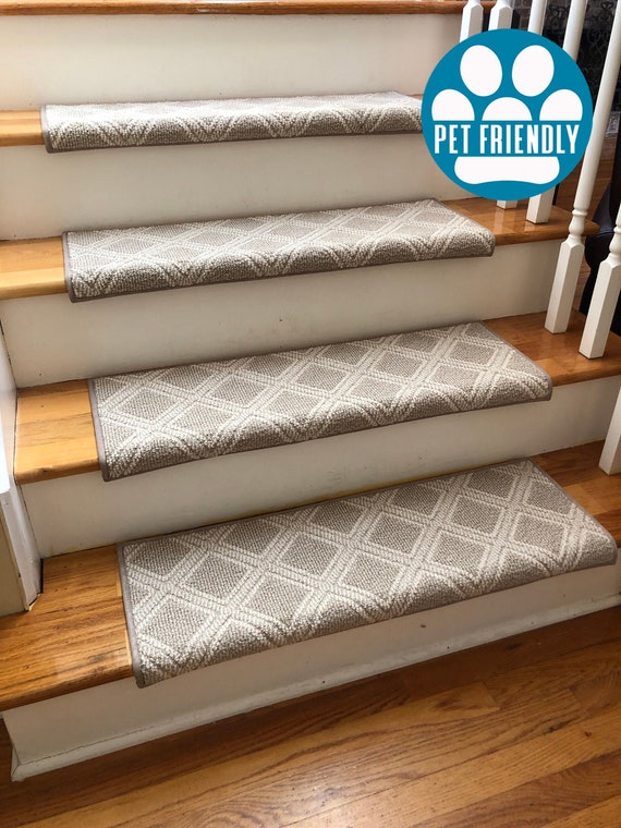 Scout Birch Pet Friendly True Bullnose® Padded Carpet Stair Tread (Sold Each)