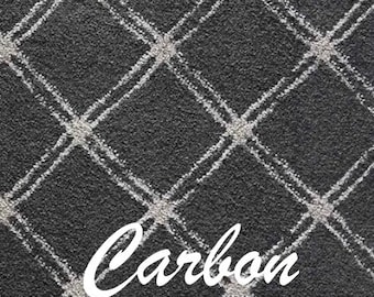 Lumiere Lattice Carbon True Bullnose® Padded Carpet Stair Tread (Sold Each)