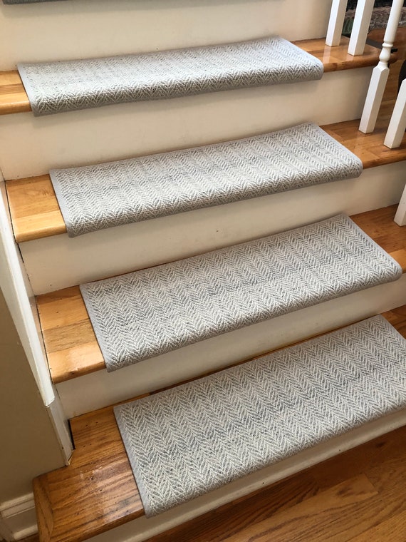 Island Wave Natural True Bullnose® Padded Carpet Stair Tread (Sold Each)