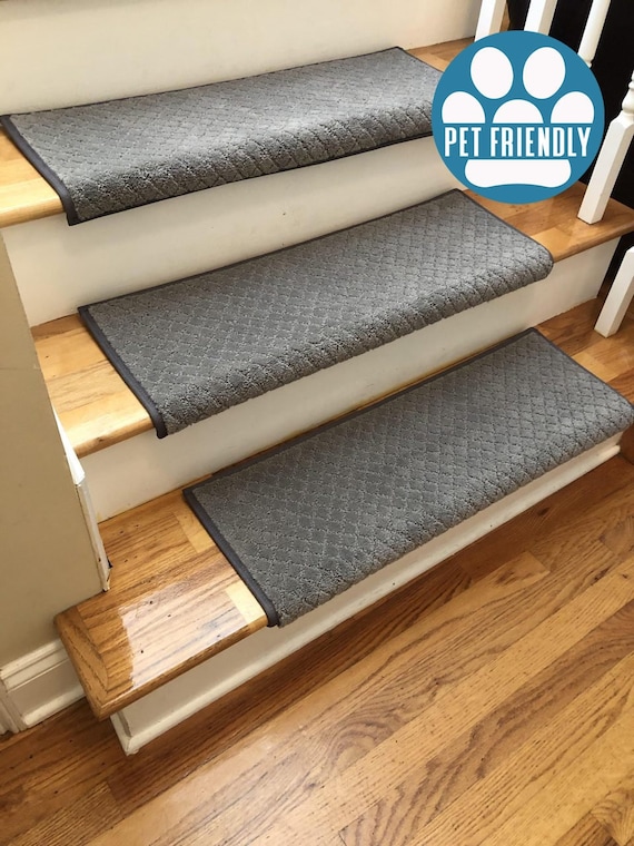 Pawnache Portland (Plus other colors) Pet Friendly True Bullnose® Padded Carpet Stair Tread (Sold Each)