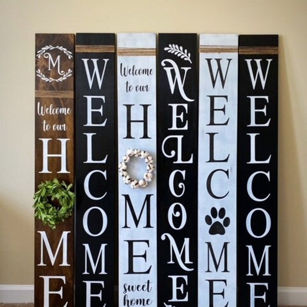 Front Porch Welcome Sign - 5 foot welcome sign - 4 foot welcome sign - Rustic porch sign - Housewarming Gift - Welcome sign with twine