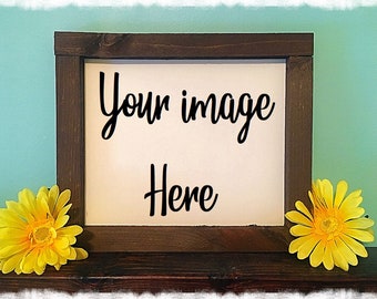 Download Wood Frame Mockup Frame Mock Up Digital Mockup Farmhouse Rustic Frame Mock Ups Brown Frame 3d Psd Mockups PSD Mockup Templates