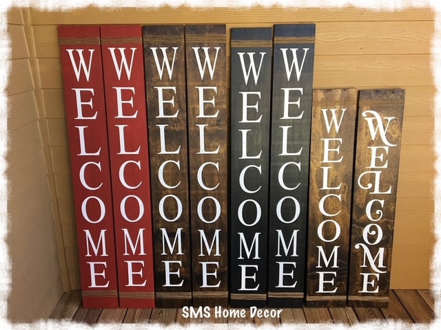 Front Porch Welcome Sign 5 foot welcome sign 4 foot | Etsy