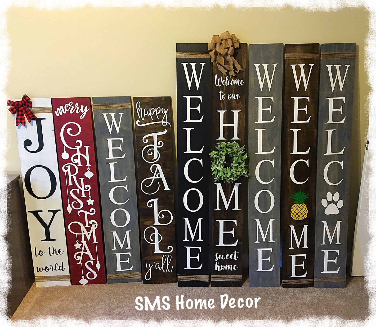 Front Porch Welcome Sign - 5 Foot Welcome Sign - 4 Foot Welcome Sign ...