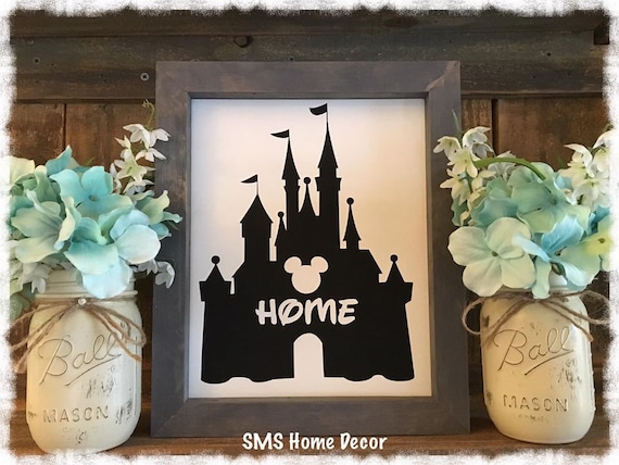 Disney Home Wood Sign - Disney Decor - Disney Gifts - Castle - Mickey Ears  - Home Decor - Wood signs - Disney farmhouse