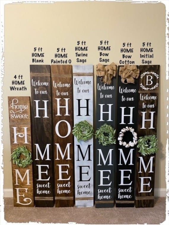 Front Porch Welcome Sign - 5 foot welcome sign - 4 foot welcome sign - Porch Leaner Sign - Housewarming Gift - Welcome sign with twine