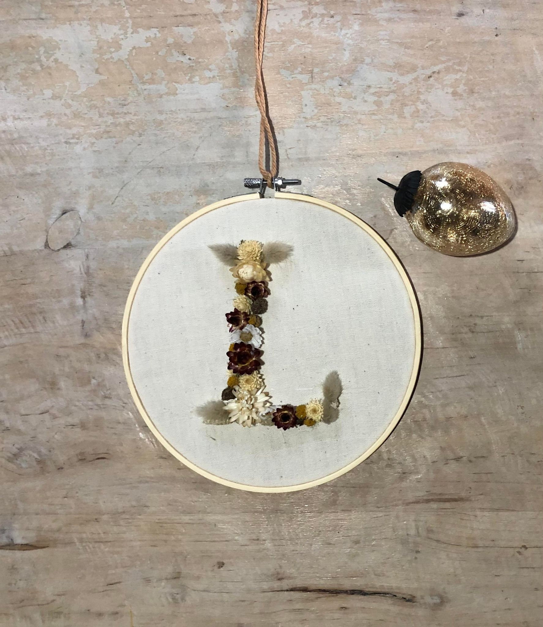 Lettre Fleurs Séchées