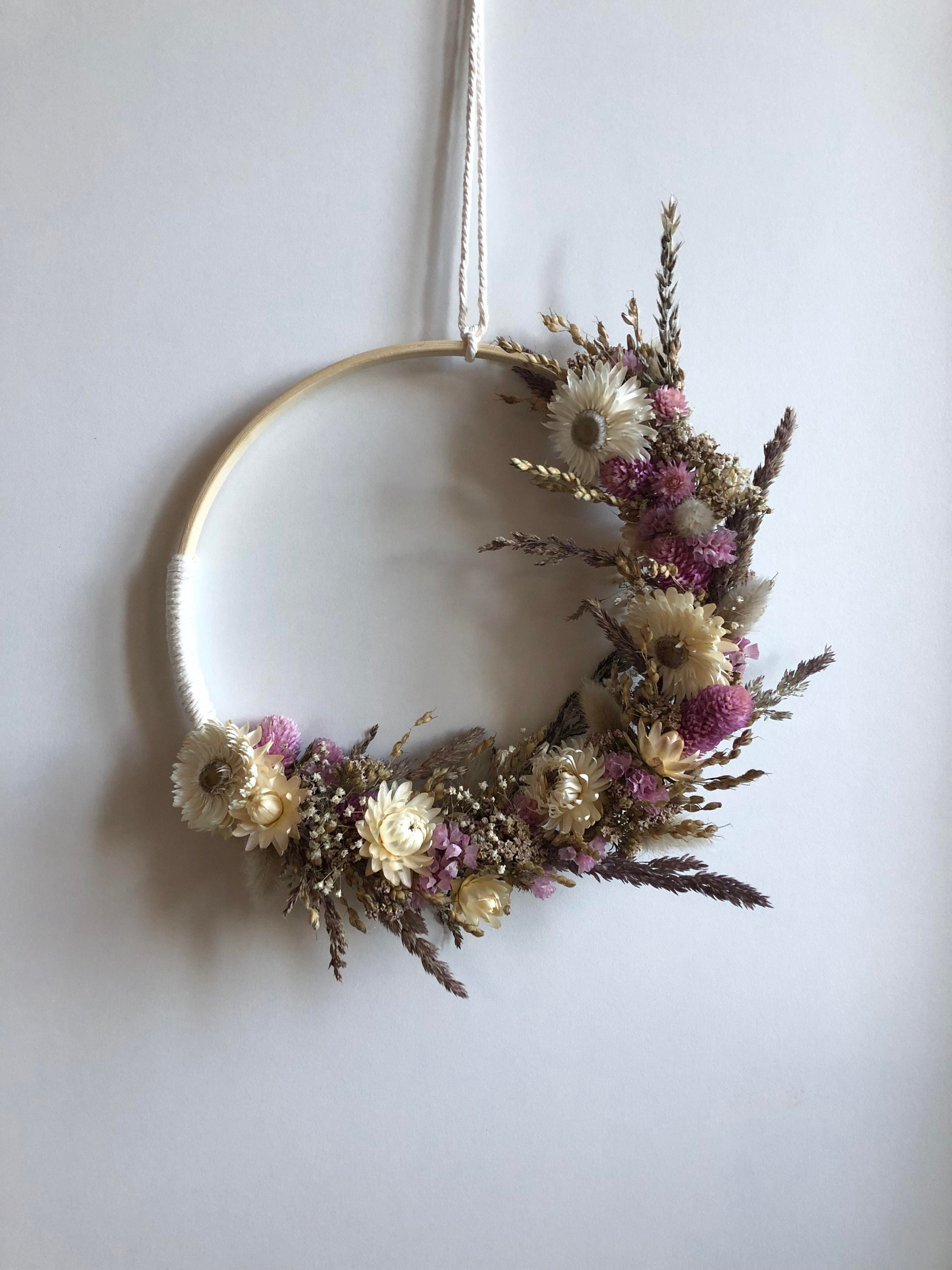 Couronne Fleurs Séchées