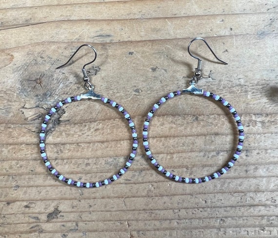 Beaded Hoops