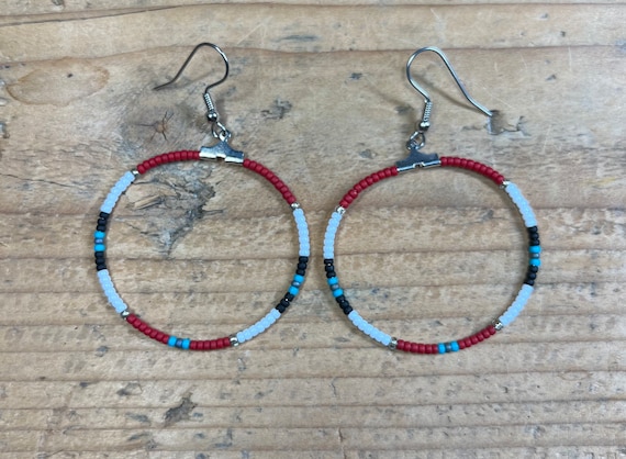 Beaded Hoops