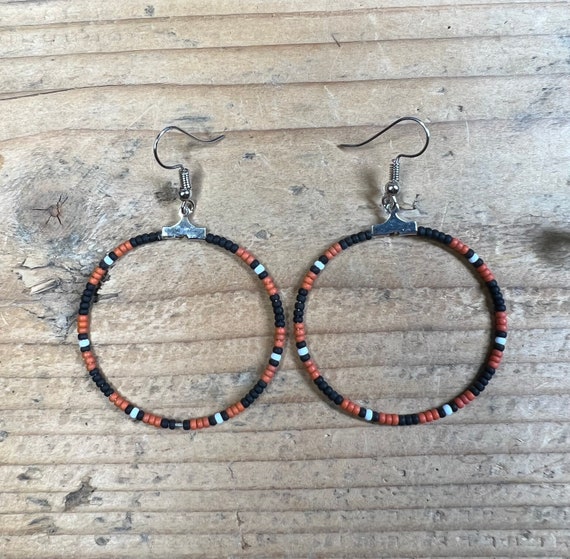 Beaded Hoops