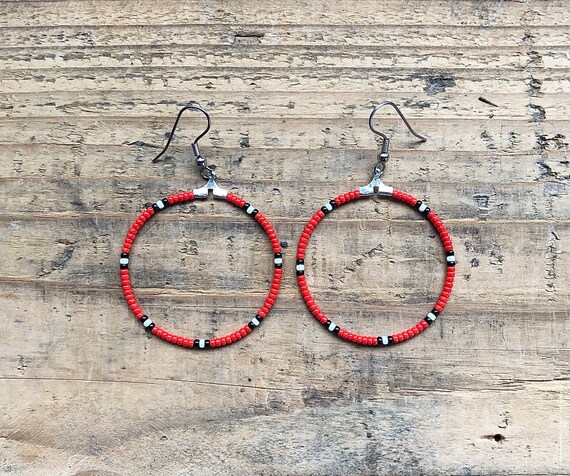 Beaded Hoops