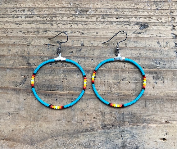 Beaded Hoops