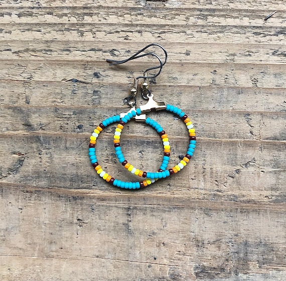 Beaded Hoops