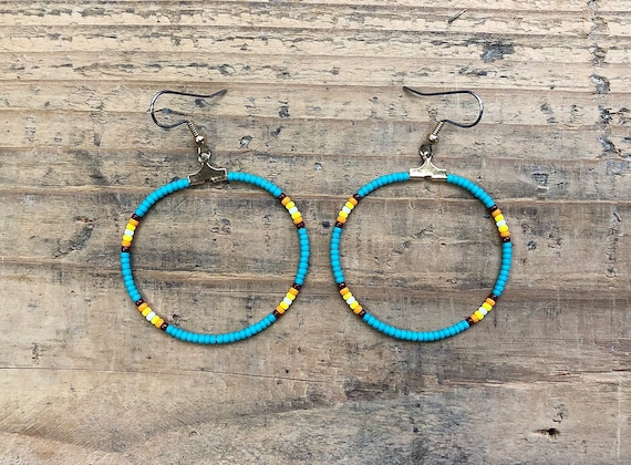 Beaded Hoops