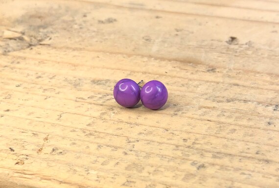 Purple Faux Turquoise Studs