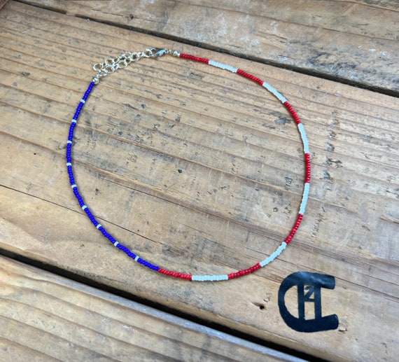 ON SALE!!! American Flag - Beaded Choker