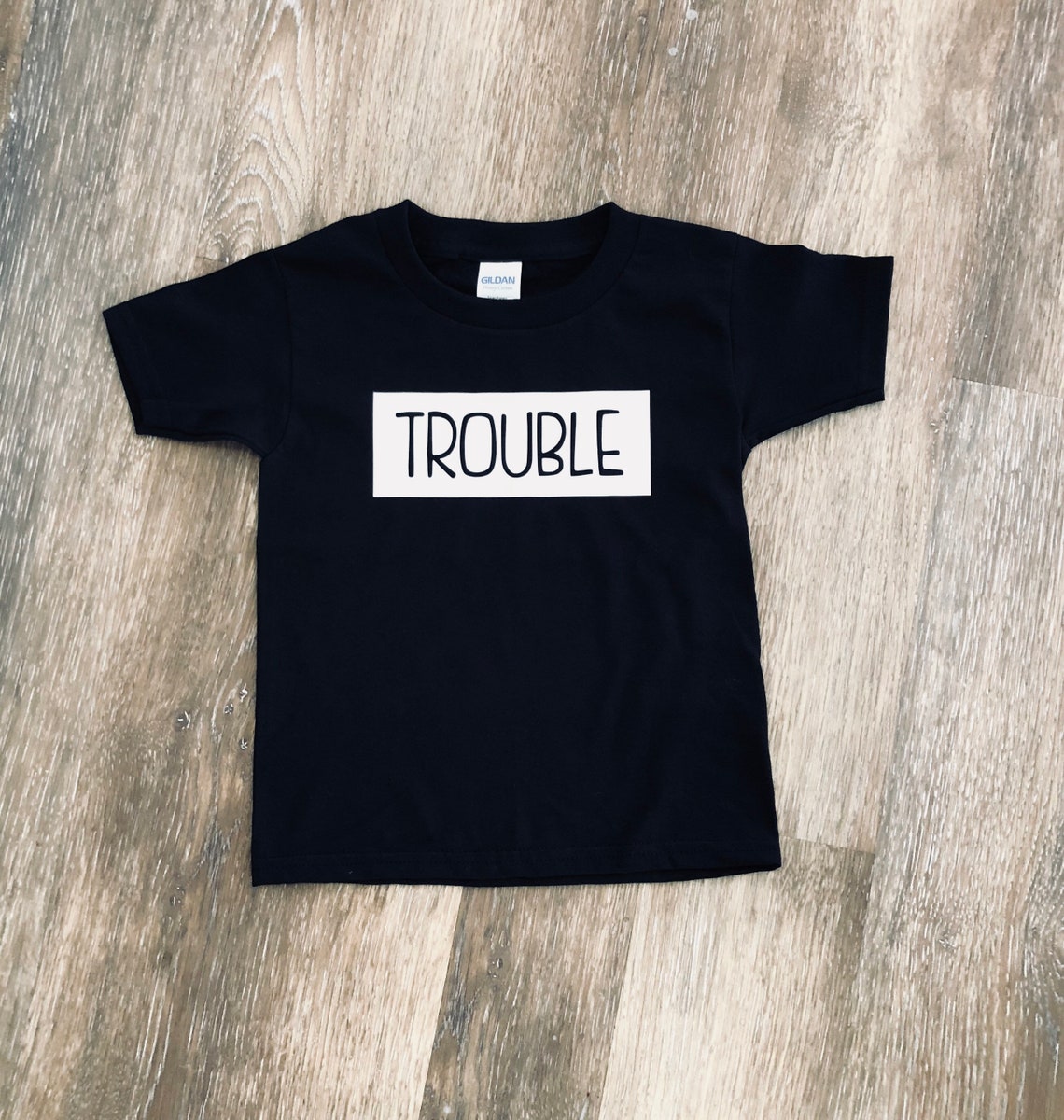 Toddler Youth Tshirt TROUBLE Little Boys Little Girls Etsy