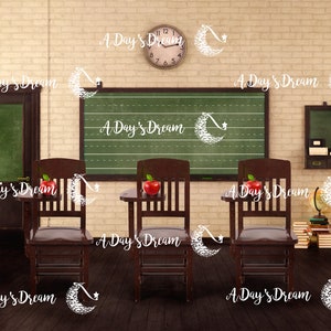 School Classroom Digital Backdrop