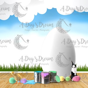 Easter Egg Painting Background - No Ladder