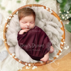 Spring Bowl Newborn Digital Background
