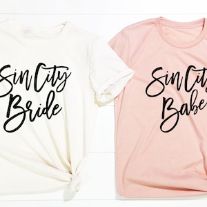 Las Vegas Bachelorette shirt, Sin City Bachelorette shirt, Sin City Bride shirt, Vegas wedding shirts, Vegas girl&#39;s trip shirts, Vegas bride