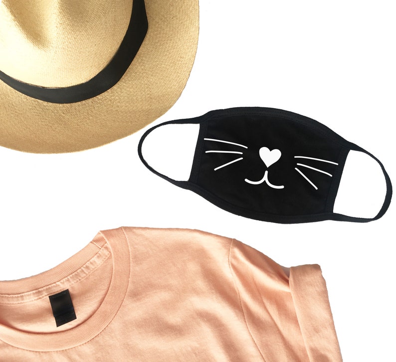 Cat face mask Kitten face mask Meow face mask Whisker face Etsy