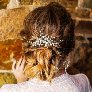 Peine de perlas de boda Pasadores de pelo de boda Peine de perlas nupciales Pasadores de perlas nupciales Accesorios para el cabello nupcial Peine de pelo nupcial