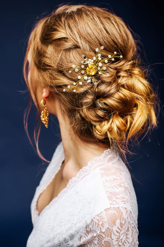 Pearl Flower Wedding Hair Comb, Crystal Bridal Hair Clip - Etsy