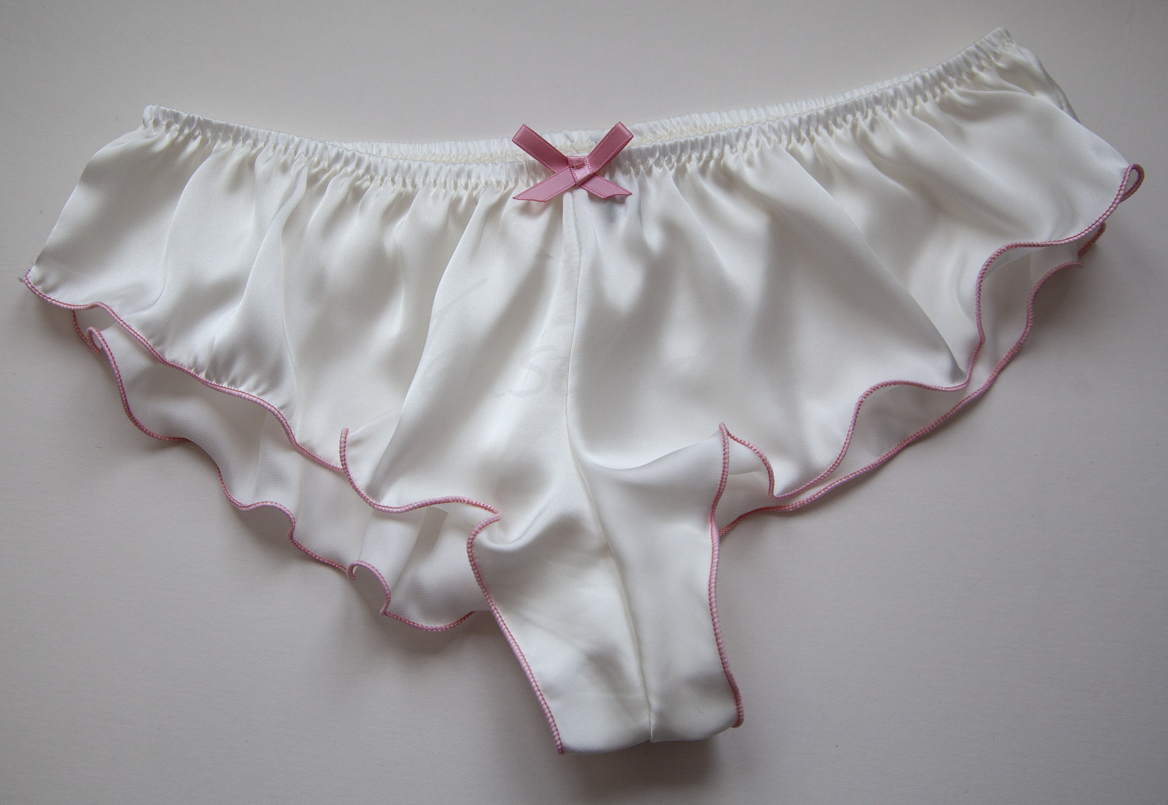 UK Made Micro Silky Satin French Knickers Panties Milkshake Latte Pewter  With Pink Blue Sexy Lingerie Underwear -  Denmark