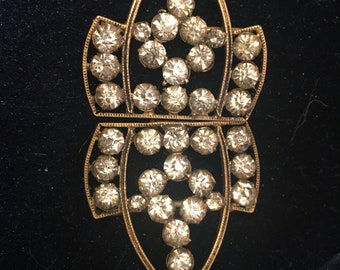 Vintage Rhinestone Two part Buckle