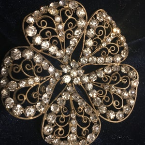 Antique Rhinestone Brooch Rare