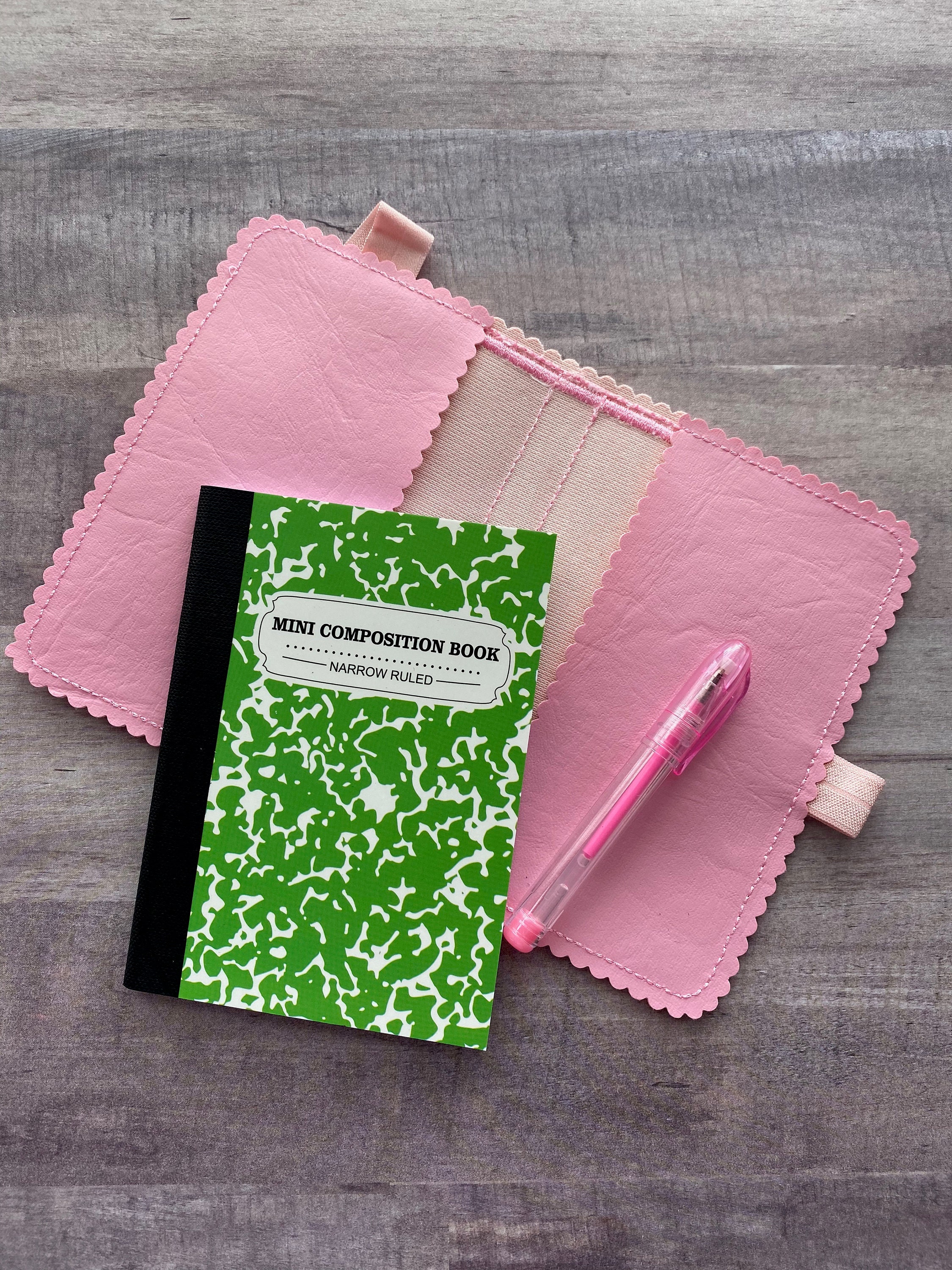 Mini Notebook with Fabric Cover & glitter pen little notepad Etsy