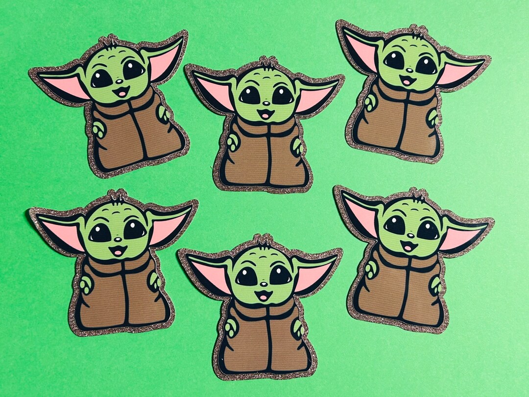 Baby Yoda Cupcake Toppers Cake Decorations Etsy