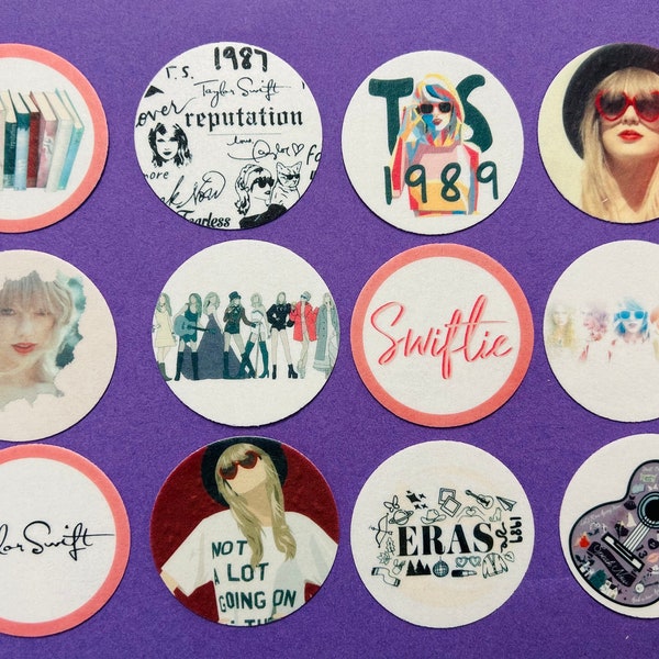 Taylor Swift Edible Cupcake Toppers PRE-CUT Wafer Card Cake Decorations