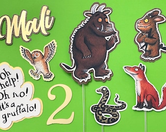 The Gruffalo Personalised Cake Topper Set with Age and Name Cake Decorations