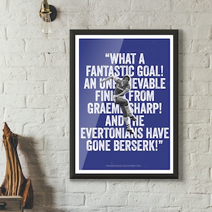 GRAEME SHARP v Liverpool ( English football Merseyside Derby digital art print )