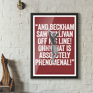 DAVID BECKHAM tegen Wimbledon ( Premier League digital art print )