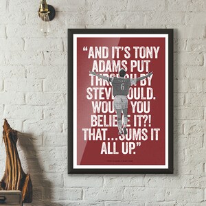 TONY ADAMS v everton ( Premier League digital art print )
