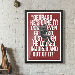 STEVEN GERRARD v West Ham ( FA Cup football 2006 digital art print )