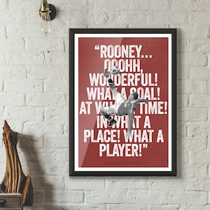WAYNE ROONEY v Man City ( Premier League digital art print )