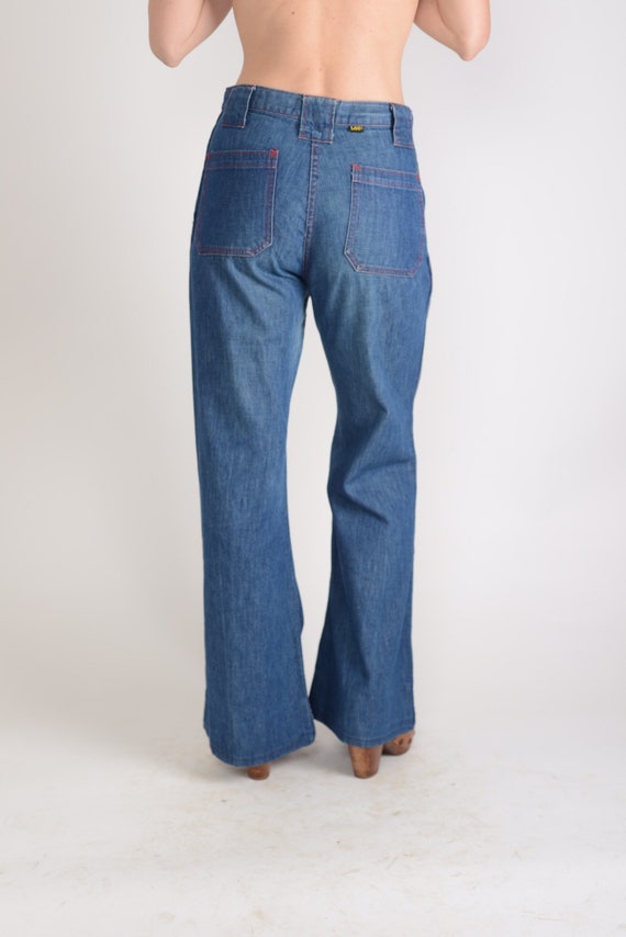 1970s Lee wide leg flared jeans, sailor pants, Mad