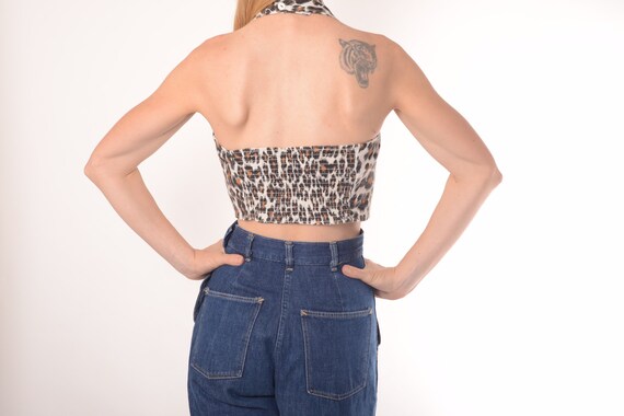 Vintage 1980’s does 1950’s leopard print halter n… - image 2