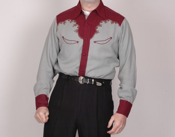 1940s Range Master two tone embroidered gabardine… - image 1