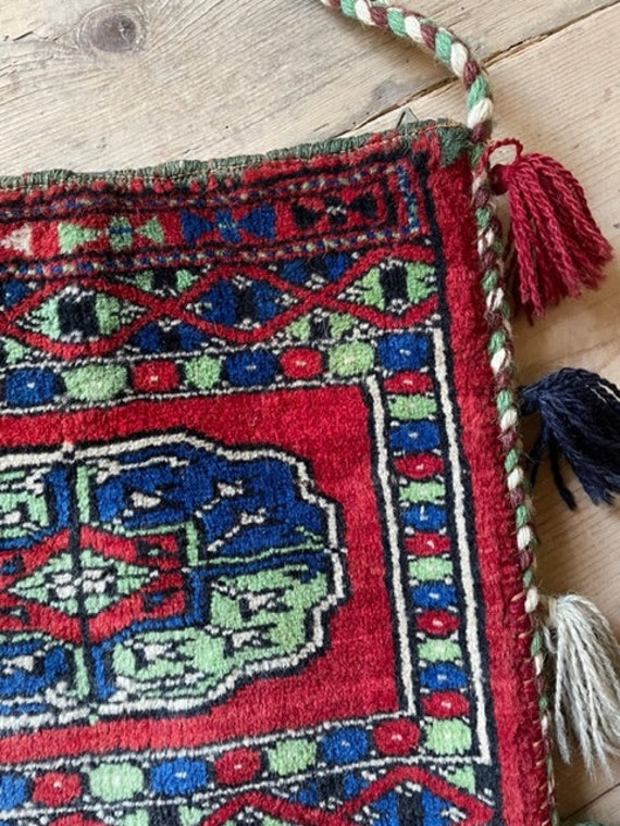 1960s, 1970s Persian ethnic tassel carpet bag, purse,… Gem