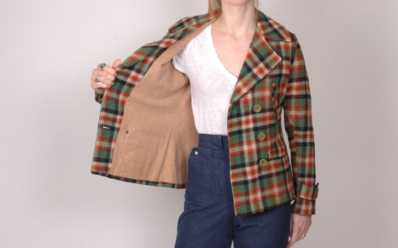 1940s wool plaid check leisure sports coat jacket… - image 3